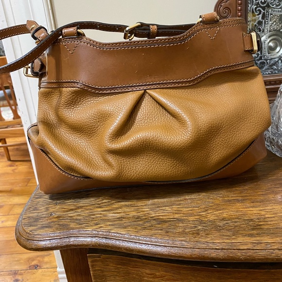 Burberry Tan Leather Bridle Trim Hepburn Crossbody Shoulder Bag - Picture 5 of 10